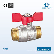 Double Male Thread Brass Ball Valve 3/8′′-1′′ Inch with Ce Certificate